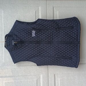 Samuel Sam Adams Navy Blue Quilted Puffer Vest Jacket Unisex Sz Large